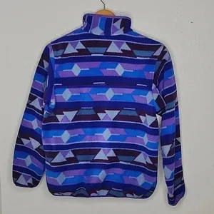 Patagonia Synchilla Guatemalan Tango Blue Purple Aztec Snap-T Pullover Small thumbnail 5