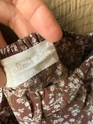 Altar'd State Brown Floral Tie-Back Puff Sleeve Top thumbnail 2