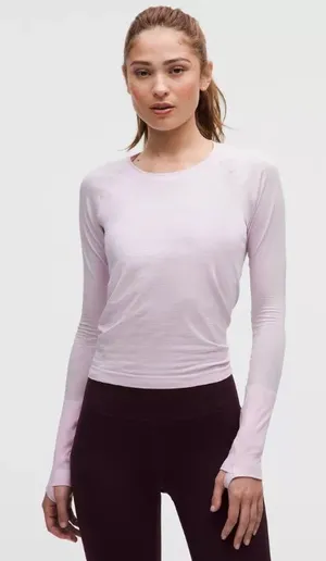 Lululemon Pink Align Long Sleeve 6 waist length thumbnail 1