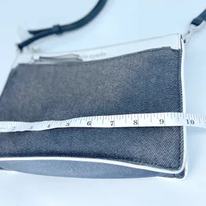 Kate Spade Cameron Crossbody Bag Women Navy White Denim Colorblock Leather Purse thumbnail 8