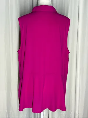 Dana Buchman Sleeveless V-Neck Camisole in Bright Fuchsia thumbnail 2