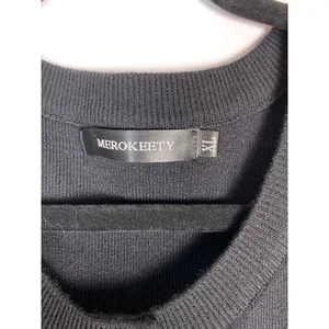 Merokeety Dress XL Black Gold Button Short Sleeve Knit Preppy Career Mini thumbnail 10