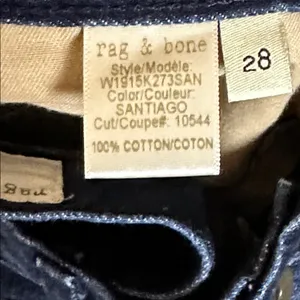 RAG & BONE Cuffed Dark Denim‎ HIGH RISE SHORTS Size 28 thumbnail 5