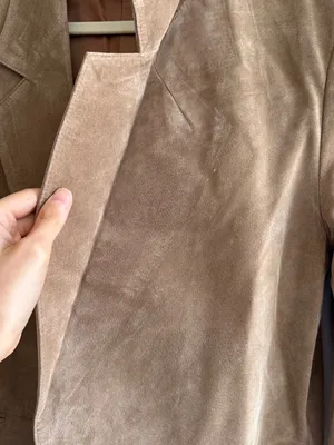 L.L. Bean Tan Suede Blazer Jacket, Fall Outerwear, Size 10 Petite thumbnail 16