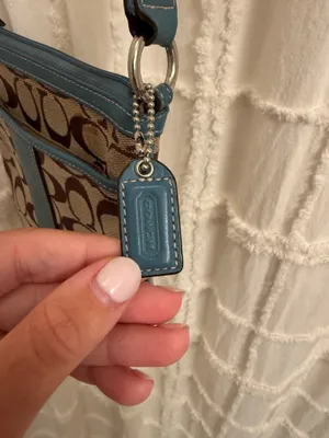 Coach Brown and Blue Crossbody Bag thumbnail 6