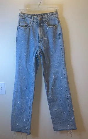Playboy x PacSun Embroidered Straight Leg‎ Jeans Size 23 High Rise thumbnail 1