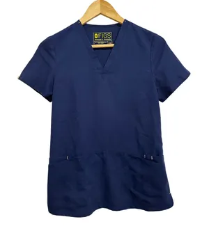 Figs women's navy blue scrub top‎ size XXS thumbnail 1