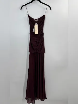 Bec & Bridge Ida Strapless Dress in Plum UK4/US0 thumbnail 5