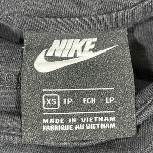 Nike Funnel‎ Cowl Neck Sweatshirt Hoodie Women Xs Black/Gold Glitter Logo A73 thumbnail 4