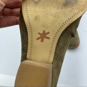 Splendid Brown Suede Slouchy Ankle Boots Womens 7.5 Shooties Stacked Heel Fall thumbnail 8