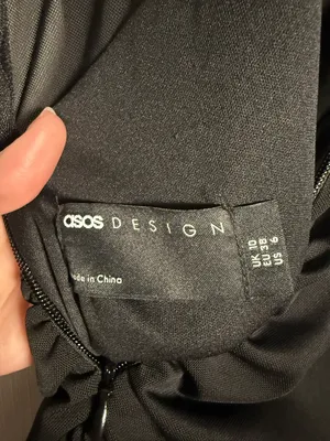 ASOS DESIGN Premium Mesh Bandeau Corset Ruched Black Midi Dress Size US 6 thumbnail 5