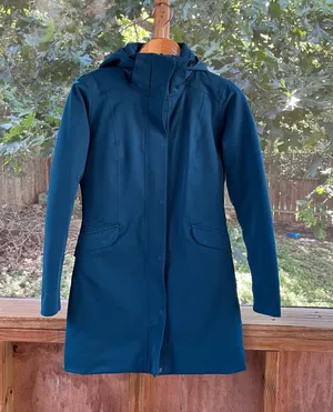 Patagonia Women's Duete Parka Teal Quilted Down Filled Waterproof Size S thumbnail 1