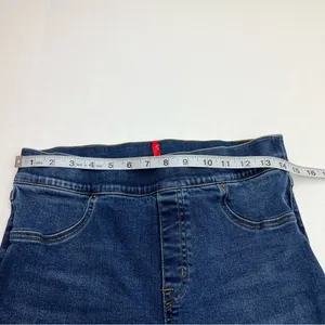 Spanx Skinny Jean Womens Large Blue Distressed Pull-on‎ Stretch Blue Denim thumbnail 6
