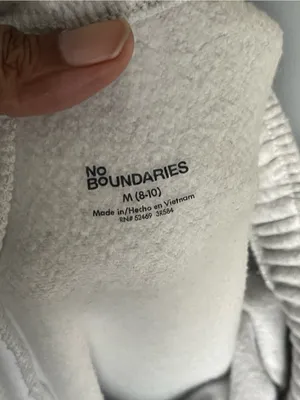 NO BOUNDARIES Light Heather Gray Cargo Wide Leg Joggers Sz M thumbnail 6