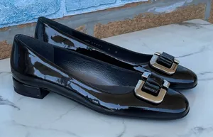 Stuart Weitzman buckled patent leather shoes size 8 thumbnail 1