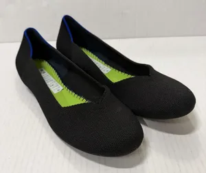 Rothys The Flat Ballet Flat Shoes Womens Size 9 Black Knit Slip On Comfort thumbnail 1