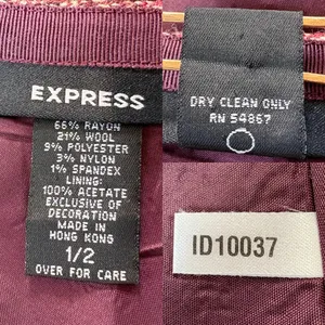 Vintage Express Burgundy Tweed Floral Appliqué Skirt | Y2K | Size 1/2 thumbnail 12