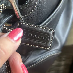 Coach Hampton elegant black leather buckle bag y2k F1260 hobo thumbnail 6