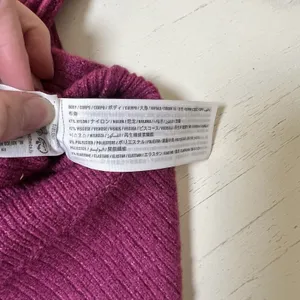 Abercrombie‎ & Fitch Womens Ribbed Oversized Crewneck Sweater Magenta Purple M thumbnail 3