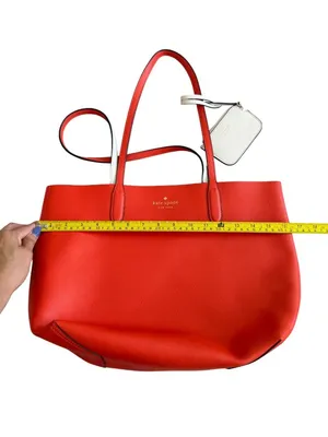KATE SPADE Orange Creamsicle Reversible Shoulder Tote Bag thumbnail 11