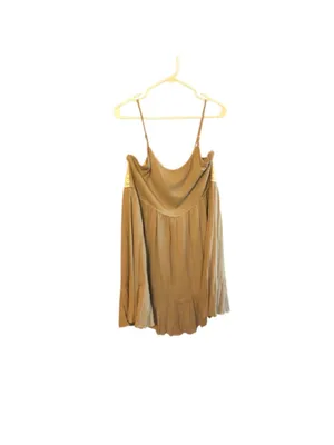 Ces Femme Dress Size L Olive Green Sleeveless Eyelets thumbnail 4