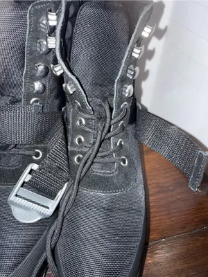 Steve Madden women's Grady Black Chunky Black Boots booties Size 8 thumbnail 6