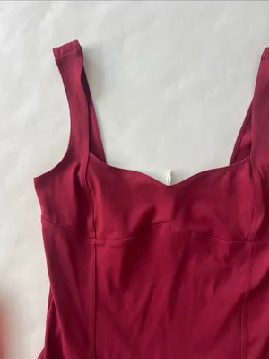 Free People Somewhere Sometime Corset Style Sleeveless Top Deep Red M thumbnail 5