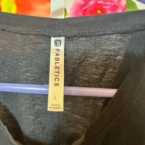 X246. Fabletics black tank top with built in bra. Size L thumbnail 3