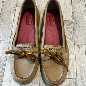 Sperry Top Sider Boat Shoes Angelfish Pink Plaid Leather Women’s Size 7.5M thumbnail 8