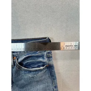 Levis Premium 501 Original Cropped Jeans W27 L28 Distressed Medium Wash Blue thumbnail 7