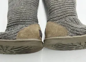 UGG Australia Cardy Classic Knit Tall Sweater Boots Gray Women Size 7 thumbnail 6