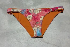 Kikirio Floral Bikini Bottom - Orange & Pink Floral small thumbnail 1