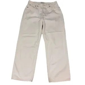 Abercrombie & Fitch Curve Love The 90’s Straight Ultra High Rise White Jeans thumbnail 3