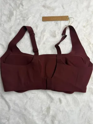 SKIMS Seamless Scoop Neck Bra Oxblood Small NWT Discontinued Color thumbnail 4