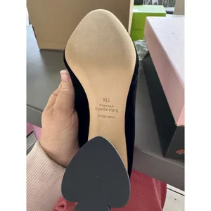 Kate Spade New York Sybil‎ pump in black velvet Women's Size 7 (defaced) NWB! thumbnail 8