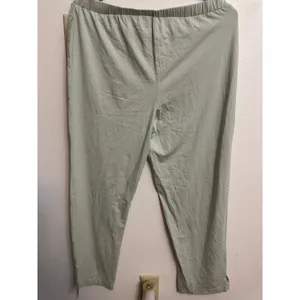 Soma Restore AloeKnit Sage Green Lounge Pants Women M Cotton Blend Straight (D) thumbnail 2