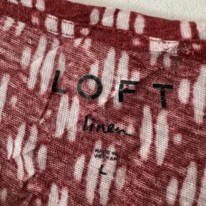 LOFT 100% Linen Short‎ Sleeve Pattern Top thumbnail 5