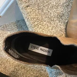 STEVE MADDEN Adelphie Leather Ankle Booties in‎ Taupe Size 8 thumbnail 4