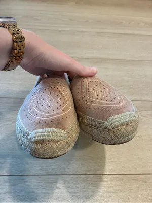 Ugg Women’s Heidi Perforated Espadrille Loafer Suede Pink Size 10 thumbnail 5