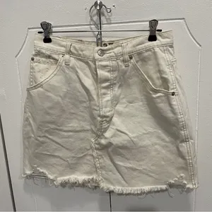 Free People Brea Cut Off Denim Skirt thumbnail 3