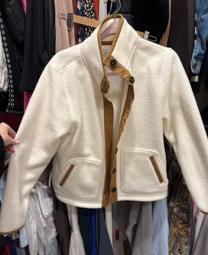 Cute winter Sherpa jacket!! White thumbnail 1