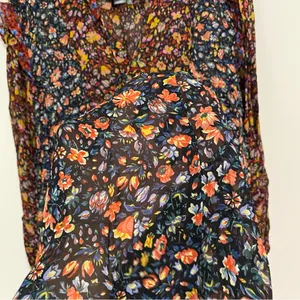Anthropologie Sheer Floral Flowy Dress size Medium thumbnail 6