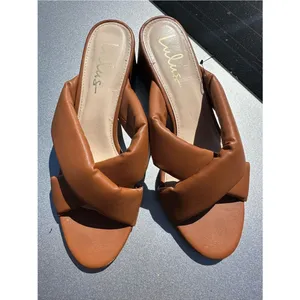 Women’s Lulus Braided heeled slides sandals mules open toe 8.5 thumbnail 12