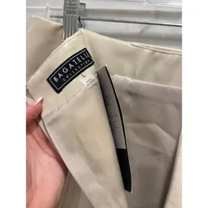 NEW Bagatelle Collection Mini Skirt Women L Cream Faux Leather Stitched Modern thumbnail 8