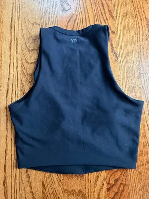 Abercrombie & Fitch YPB sculptLUX Plunge Henley Slim Tank – Black – Small thumbnail 5