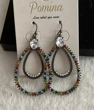 Multi Color Double Teardrops Multiple thumbnail 1