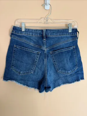 Old Navy Blue Distressed Denim Cutoff Shorts thumbnail 5