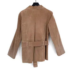 VTG OUTBROOK Suede Leather Jacket Tan L Size L thumbnail 11