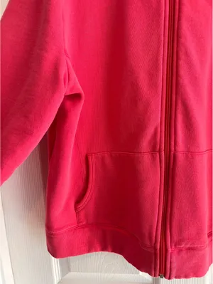 Orvis Womens Pink Full Zip Sweatshirt Mock Neck Stripe Trim XL (No Size Tag) thumbnail 5
