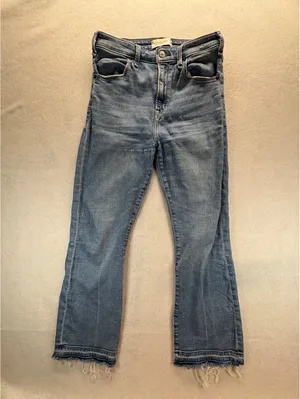 Abercrombie & Fitch High Rise Ankle Flare Jeans Women’s 27/4 Raw Hem thumbnail 3